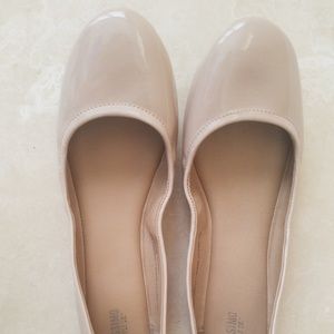 Mossimo Shiny Nude Ballet Flats - Size 10